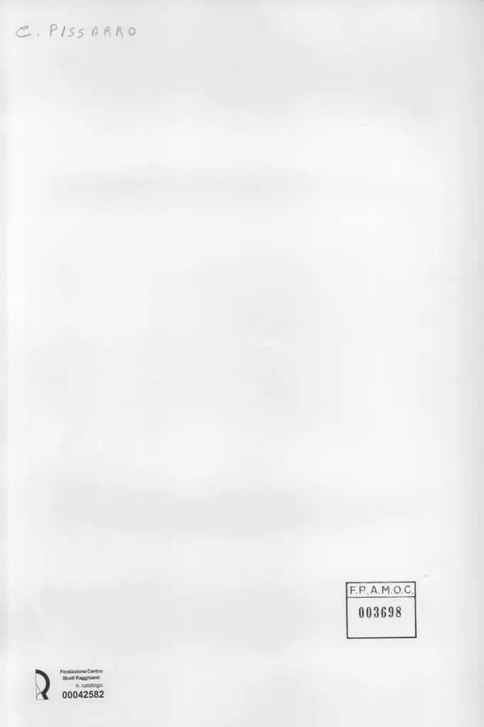 Anonimo , Pissarro, Camille - sec. XIX - Donna con grembiule e fazzoletto in testa , retro