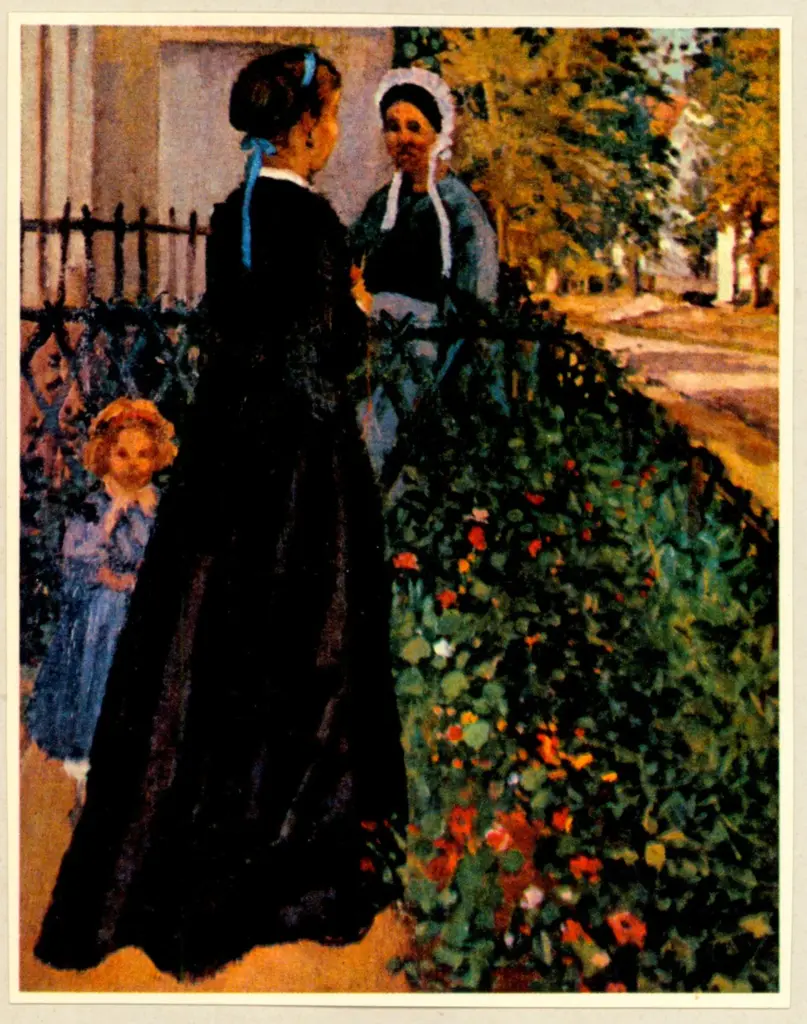 Anonimo , Pissarro, Camille - sec. XIX - Donne che conversano