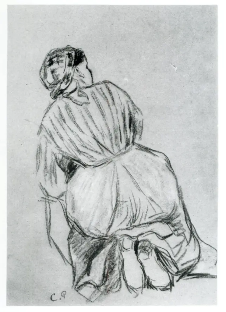 Anonimo , Pissarro, Camille - sec. XIX - Paysanne Accroupie , fronte