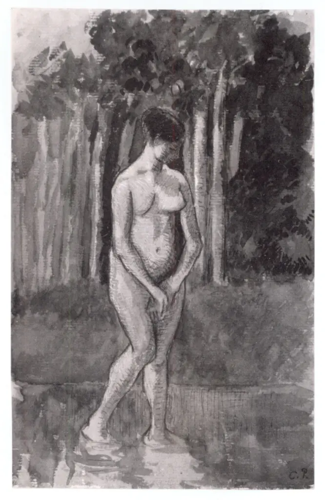 Anonimo , Pissarro, Camille - sec. XIX - La Baigneuse , fronte