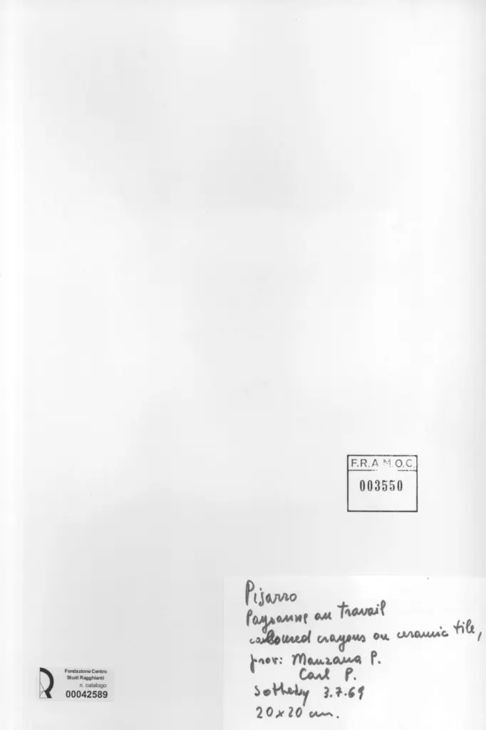 Anonimo , Pissarro, Camille - sec. XIX - Paysanne au travail , retro