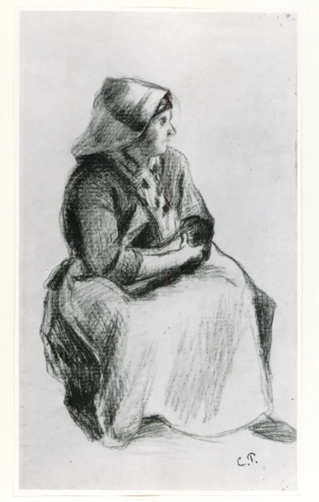Anonimo , Pissarro, Camille - sec. XIX - Paysanne assise , fronte