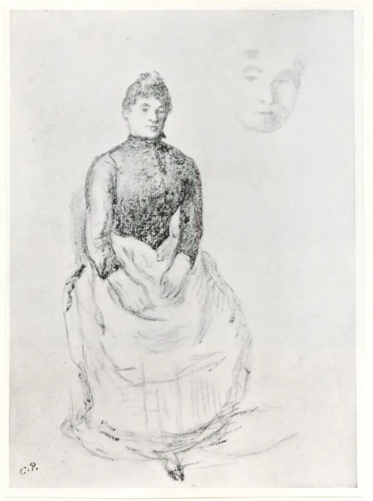 Anonimo , Pissarro, Camille - sec. XIX - Femme assise , fronte