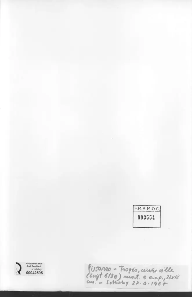 Anonimo , Pissarro, Camille - sec. XIX - Troyes, centre ville , retro