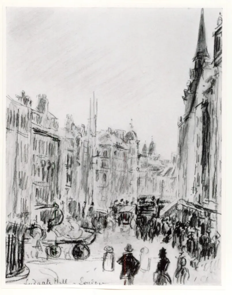 Anonimo , Pissarro, Camille - sec. XIX - Vue de Ludgate Hill, London , fronte