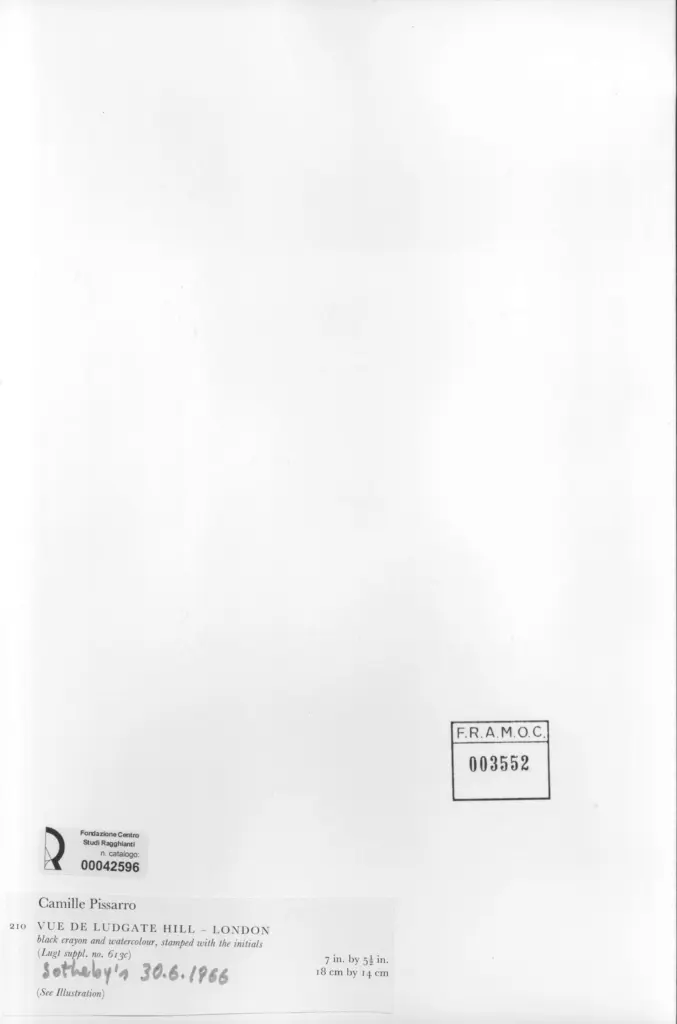 Anonimo , Pissarro, Camille - sec. XIX - Vue de Ludgate Hill, London , retro