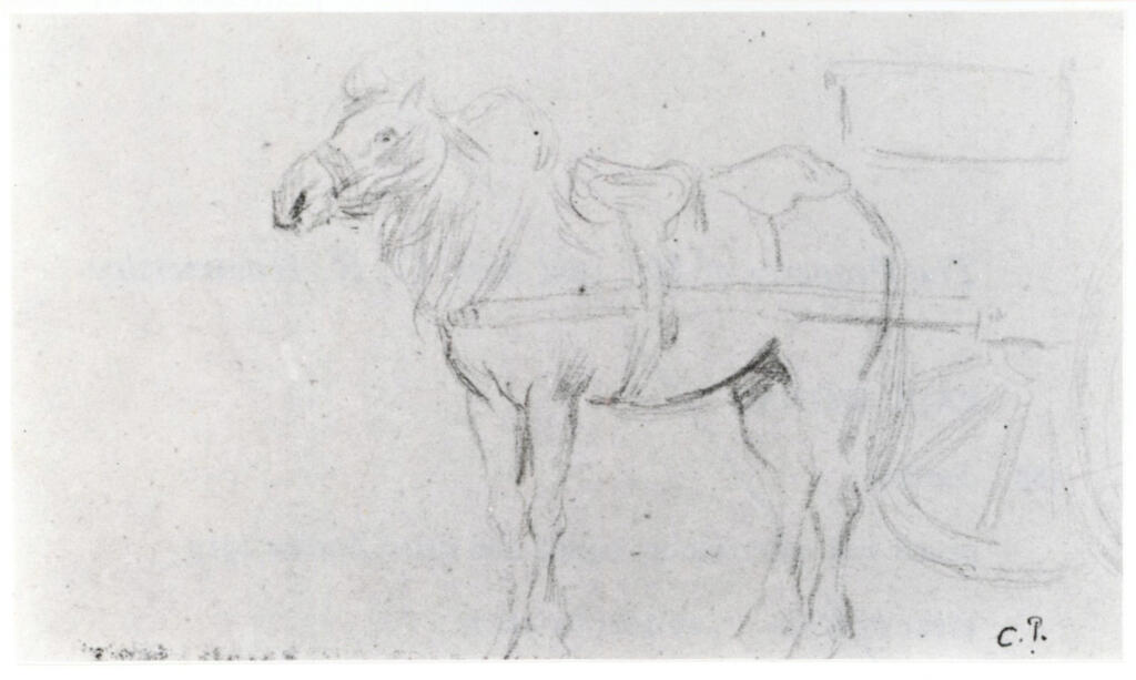 Anonimo , Pissarro, Camille - sec. XIX - Cheval et chariot
