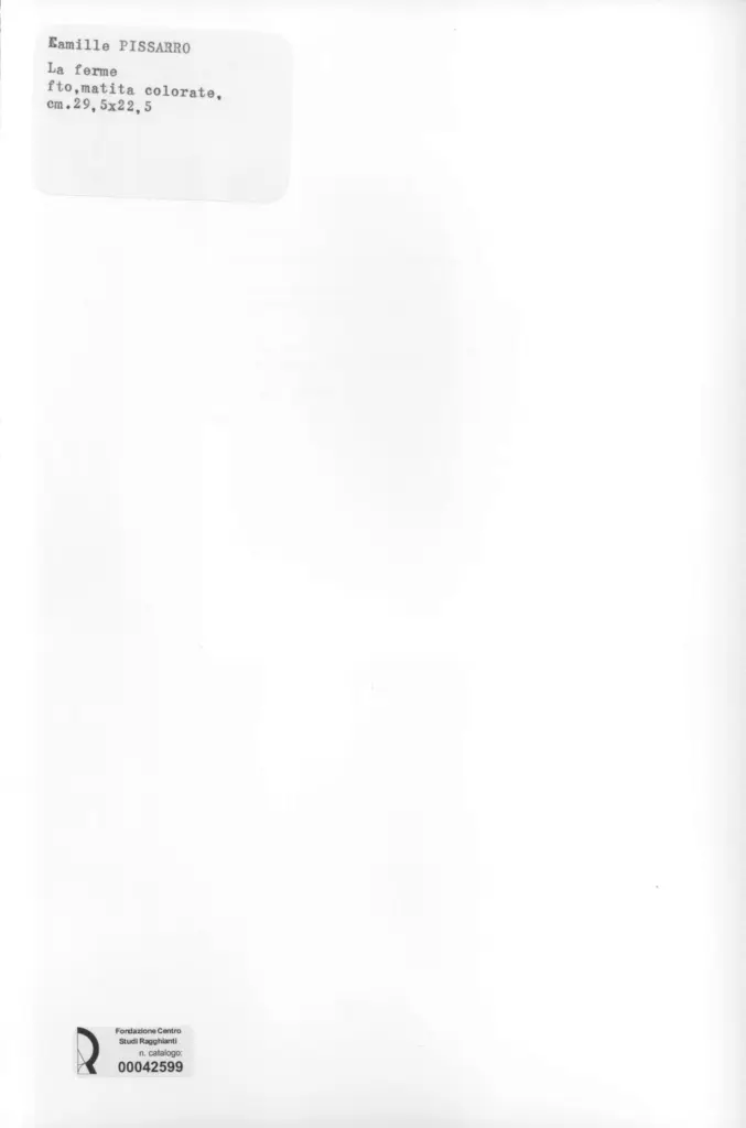 Anonimo , Pissarro, Camille - sec. XIX - La ferme , retro