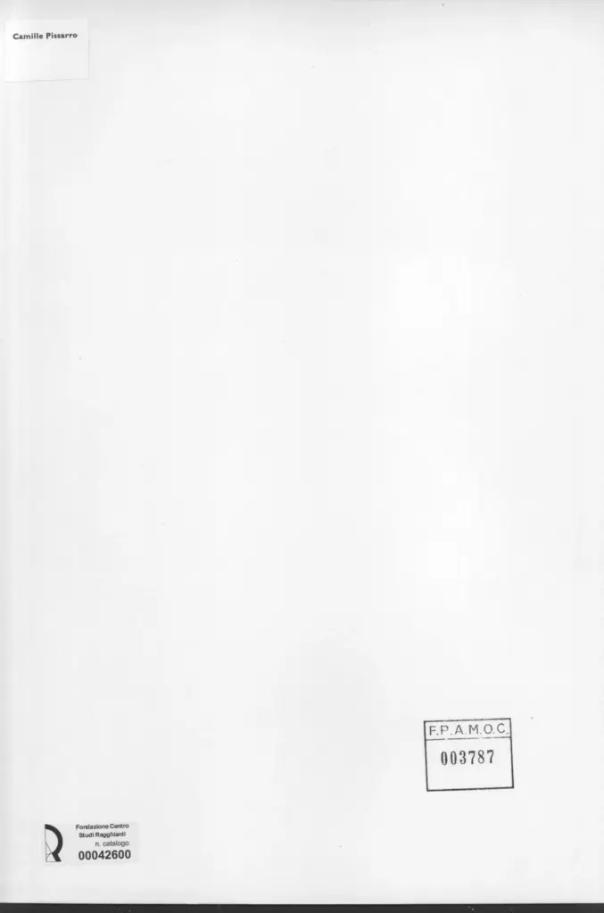 Anonimo , Pissarro, Camille - sec. XIX - Paese di campagna con cavallo , retro