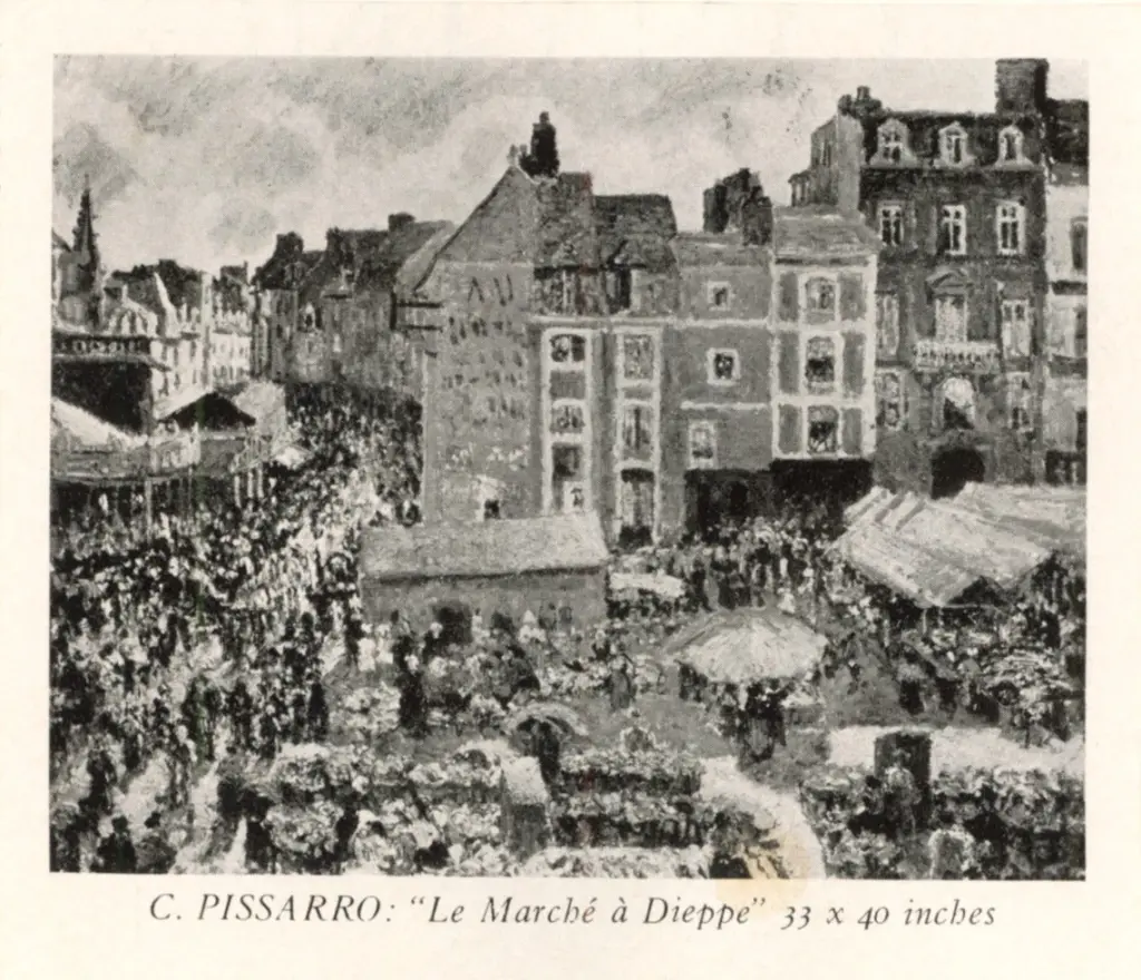 Anonimo , Pissarro, Camille - sec. XIX - Le march&eacute; &agrave; Dieppe , fronte