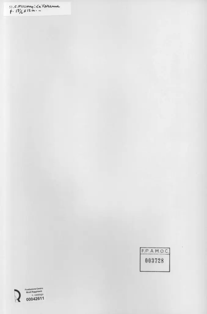 Anonimo , Pissarro, Camille - sec. XIX - La Varenne , retro