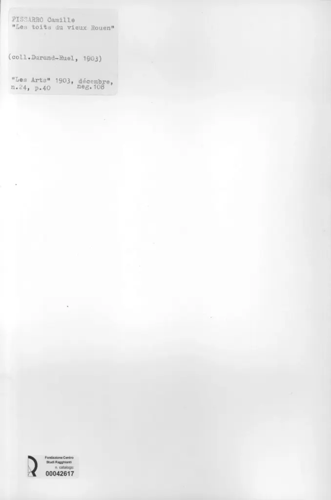 Anonimo , Pissarro, Camille - sec. XIX - Les toits du vieux Rouen , retro