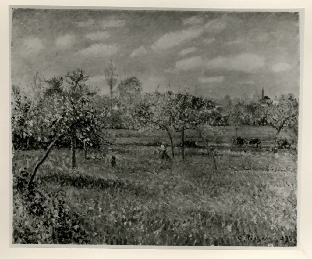 Anonimo , Pissarro, Camille - sec. XX - Apple trees at Eragny , fronte