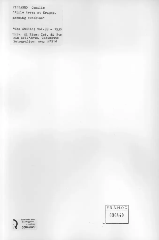 Anonimo , Pissarro, Camille - sec. XX - Apple trees at Eragny , retro