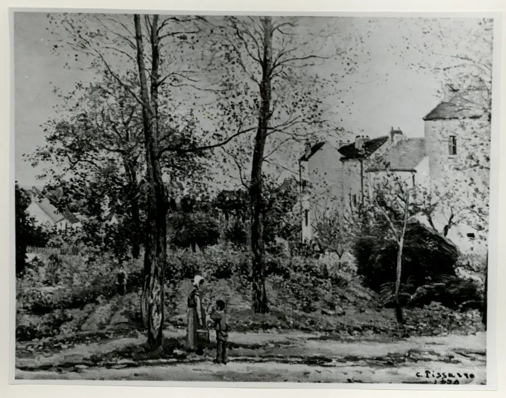 Anonimo , Pissarro, Camille - sec. XIX - Village aux environs de Nantes , fronte