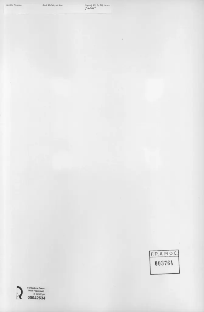 Anonimo , Pissarro, Camille - sec. XIX - Bank Holiday at Kew , retro