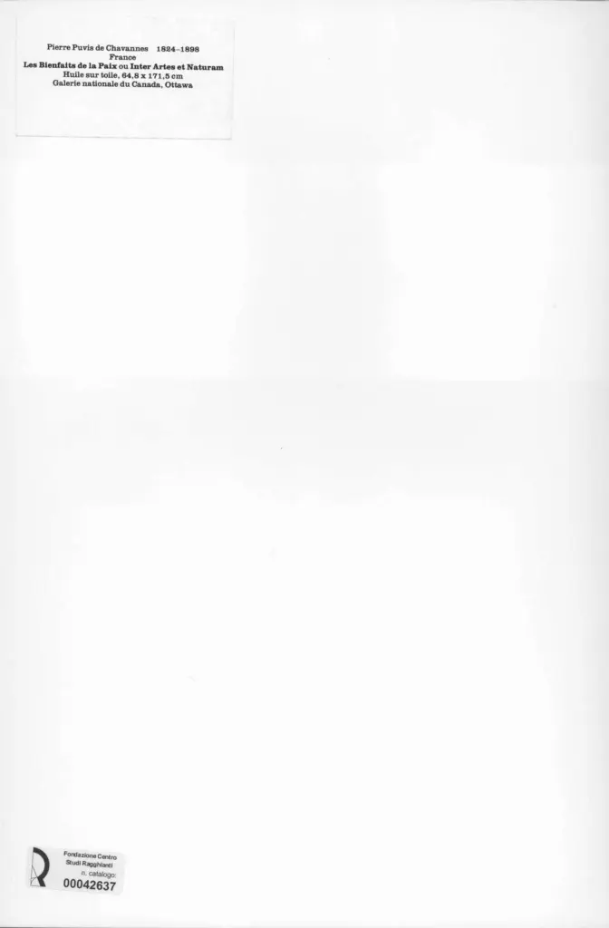 Anonimo , De Chavannes, P. Puvis - sec. XIX - Les Bienfaits de la Paix ou Inter Artes et Naturam , retro