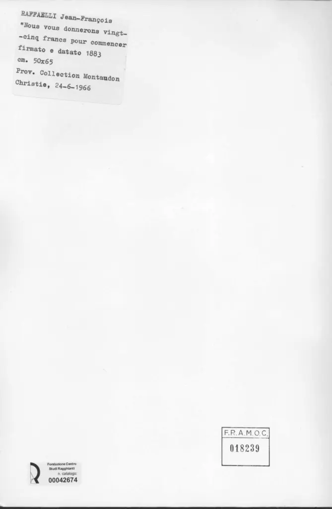 Anonimo , Raffaelli, Jaen Francois - sec. XIX , retro