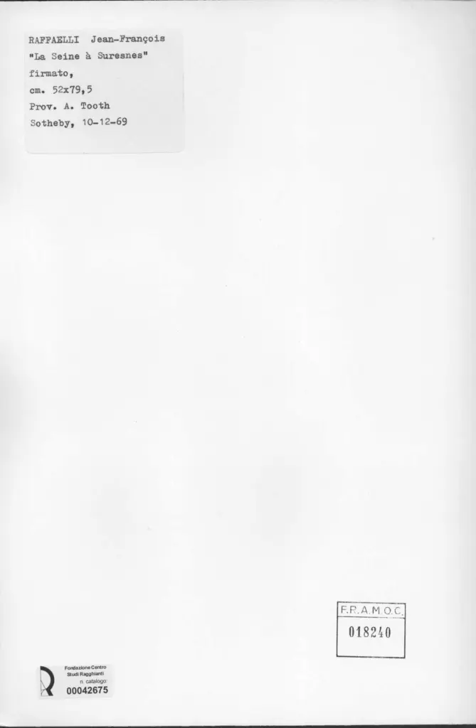 Anonimo , Raffaelli, Jaen Francois - sec. XIX - La Seine à Suresnes , retro