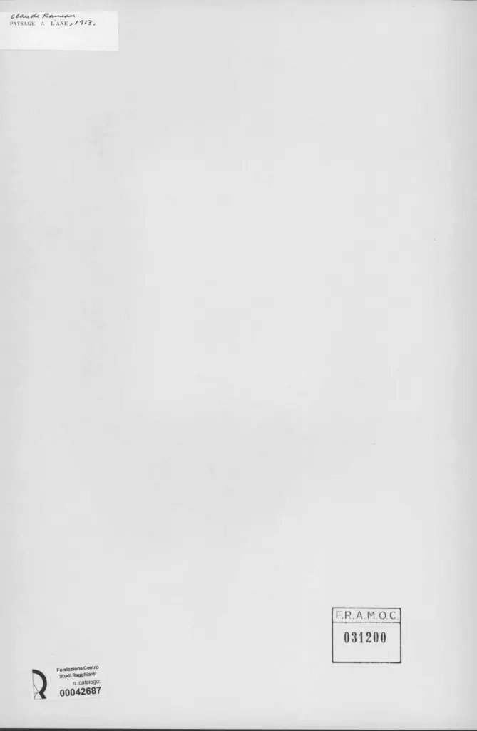 Anonimo , Rameau, Claude - sec. XX - Paysage a l'Ane , retro