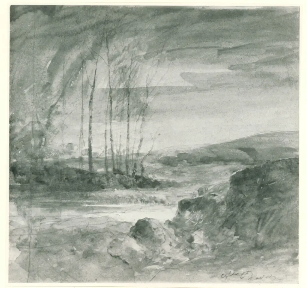 Ravier, Francois Auguste , Un coin du Lac Morestel (Is&egrave;re)