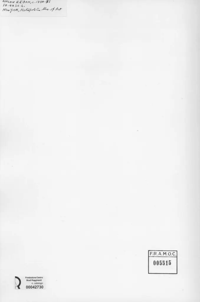 Anonimo , Redon, Odilon - sec. XIX - Personaggio con cappuccio , retro