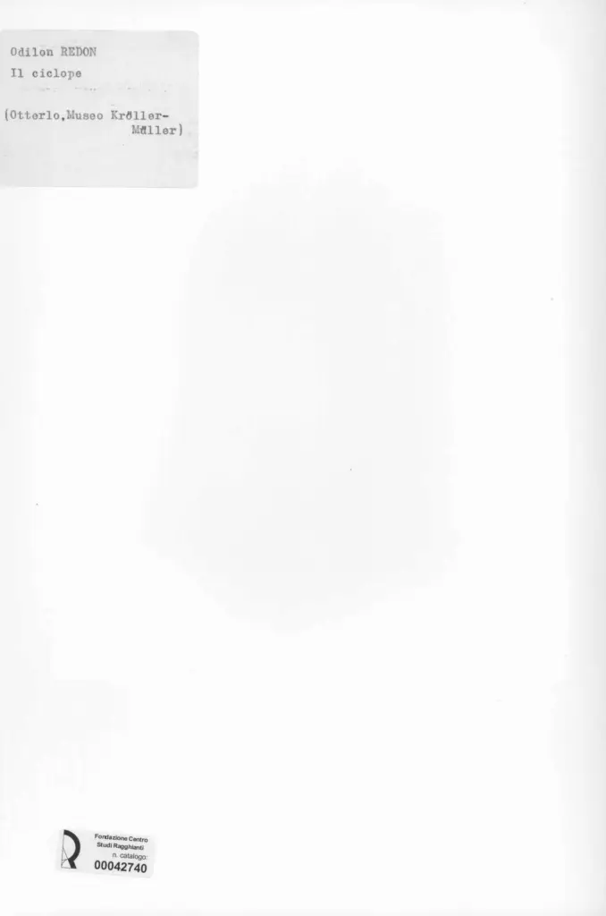 Anonimo , Redon, Odilon - sec. XIX - Il ciclope , retro