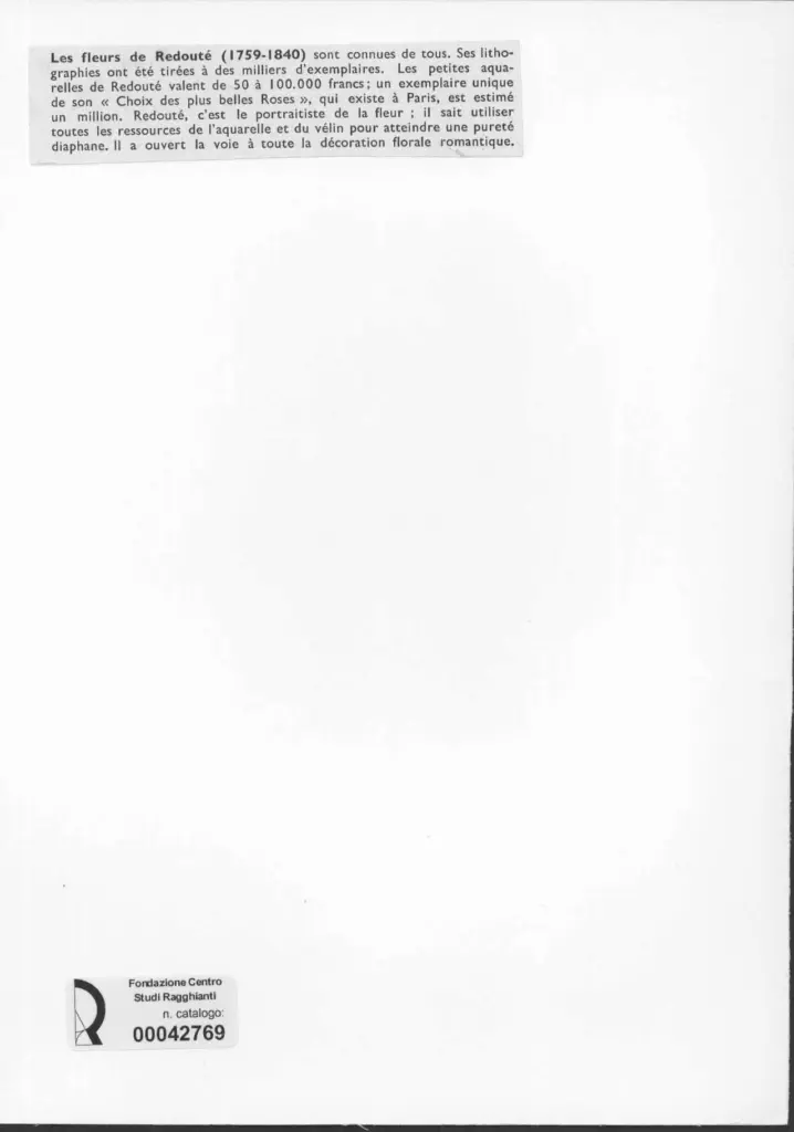 Anonimo , Redout&eacute;, Joseph - sec. XVIII/ XIX - Le Fleurs , retro