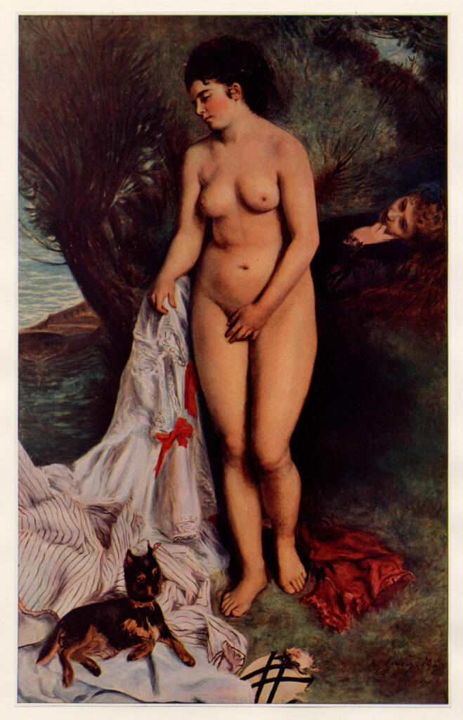 Anonimo , Renoir, Pierre Auguste - sec. XIX - Bagnante con grifoncino , fronte