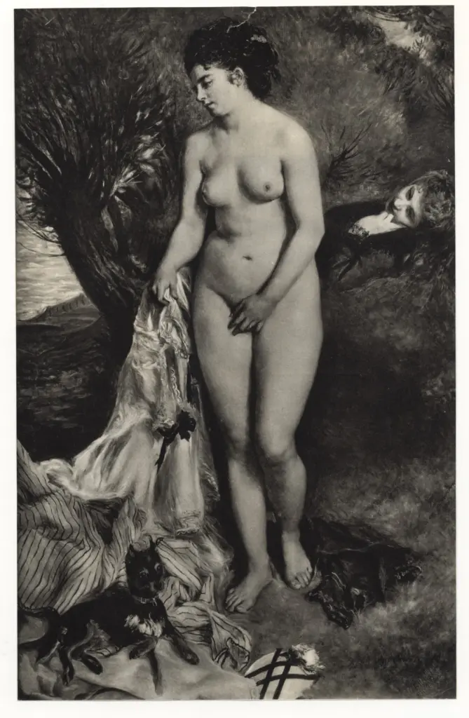 Anonimo , Renoir, Pierre Auguste - sec. XIX - Bagnante con grifoncino , fronte