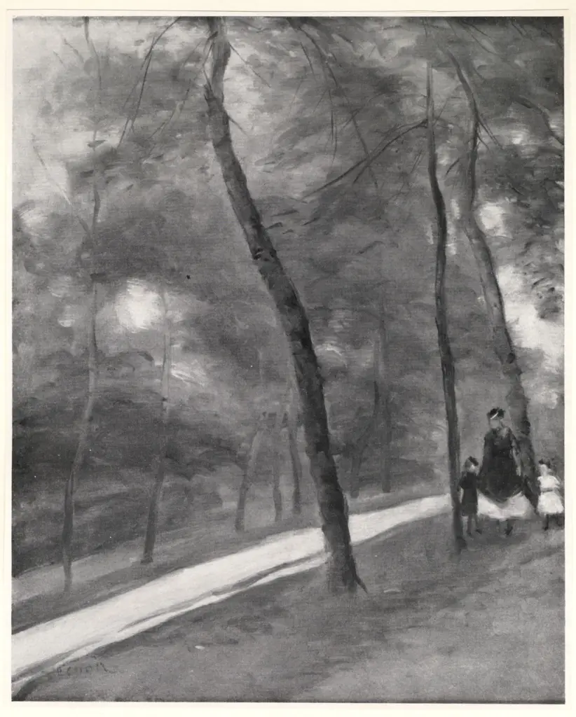 Anonimo , Renoir, Pierre Auguste - sec. XIX - Passeggiata nel bosco , fronte