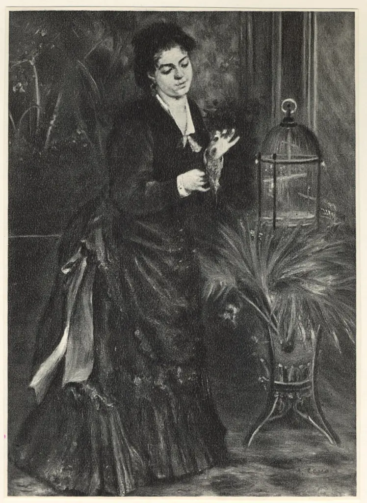 Renoir, Pierre Auguste , Femme &agrave; la perruche