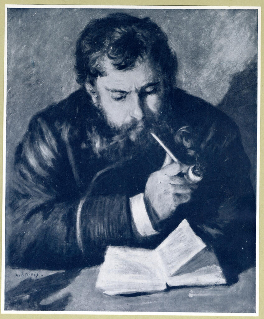 Anonimo , Renoir, Pierre Auguste - sec. XIX - Claude Monet che legge , fronte
