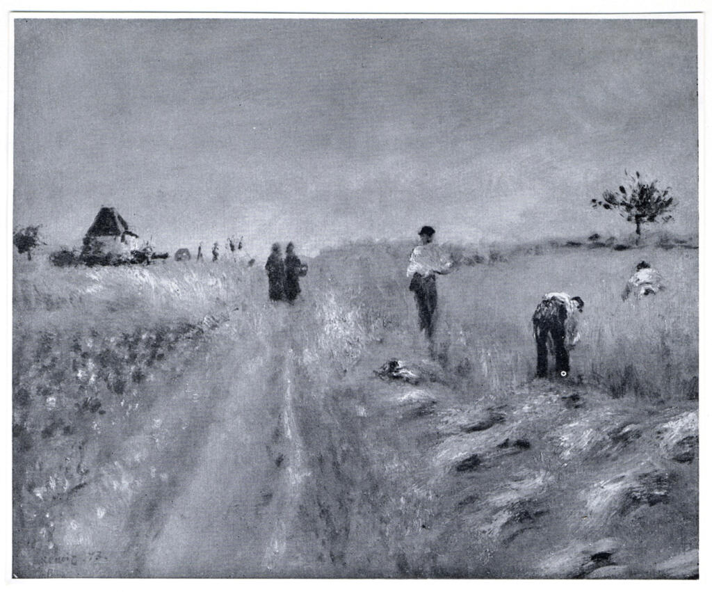 Anonimo , Renoir, Pierre Auguste - sec. XIX - Campagna con mietitori , fronte