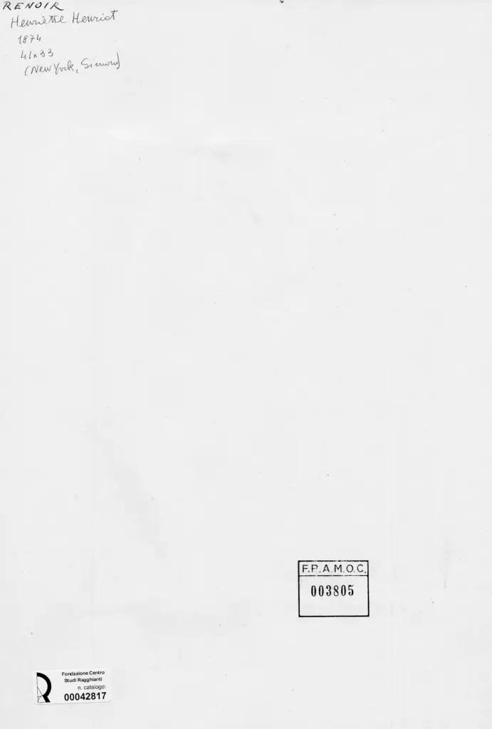 Anonimo , Renoir, Pierre Auguste - sec. XIX - Henriette Henriot , retro
