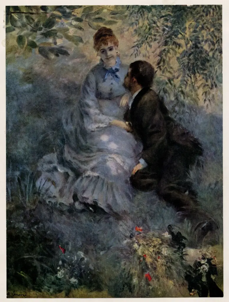 Anonimo , Renoir, Pierre Auguste - sec. XIX - Gli innamorati , fronte