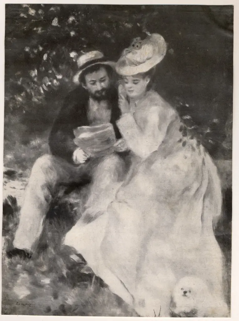 Anonimo , Renoir, Pierre Auguste - sec. XIX - Confidences (la tonnelle) , fronte