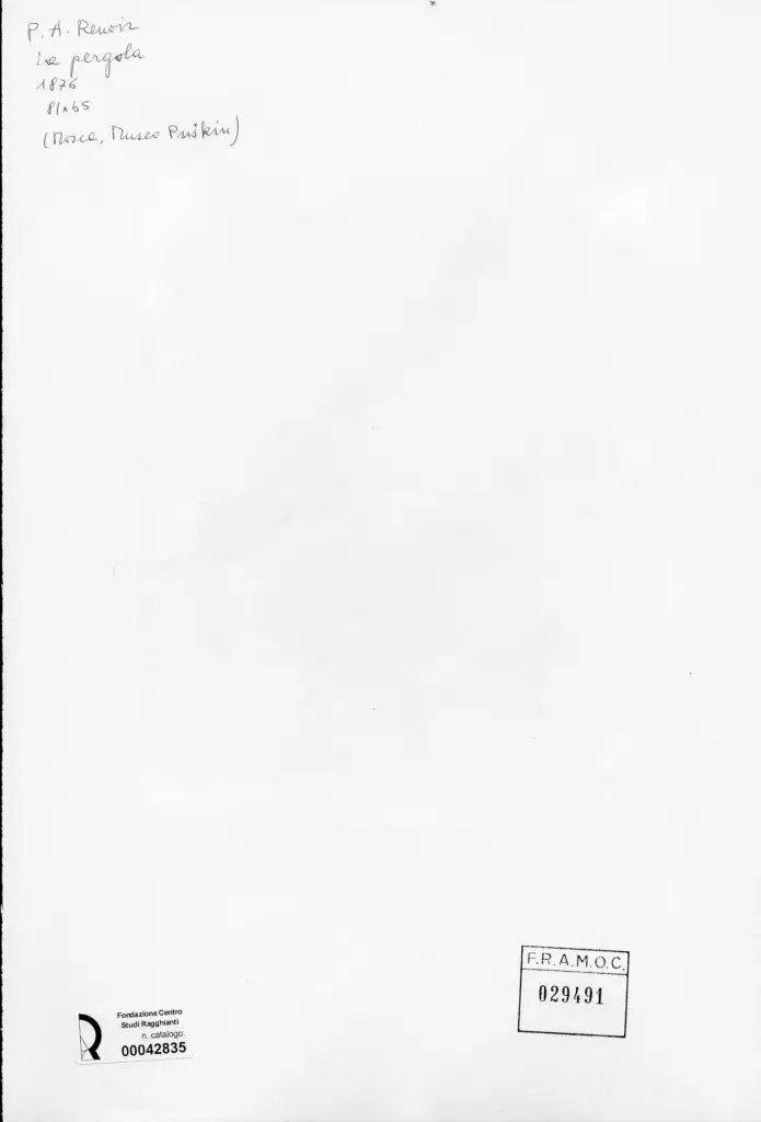 Anonimo , Renoir, Pierre Auguste - sec. XIX - La pergola , retro