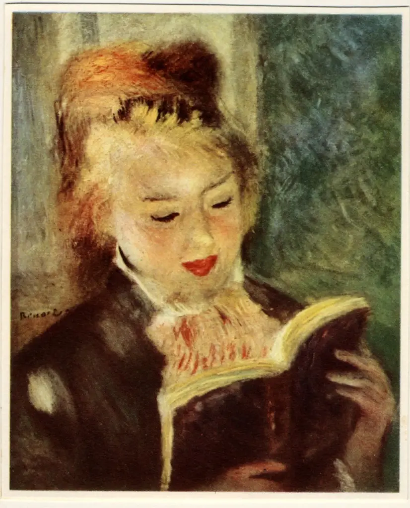 Anonimo , Renoir, Pierre Auguste - sec. XIX - Donna che legge , fronte