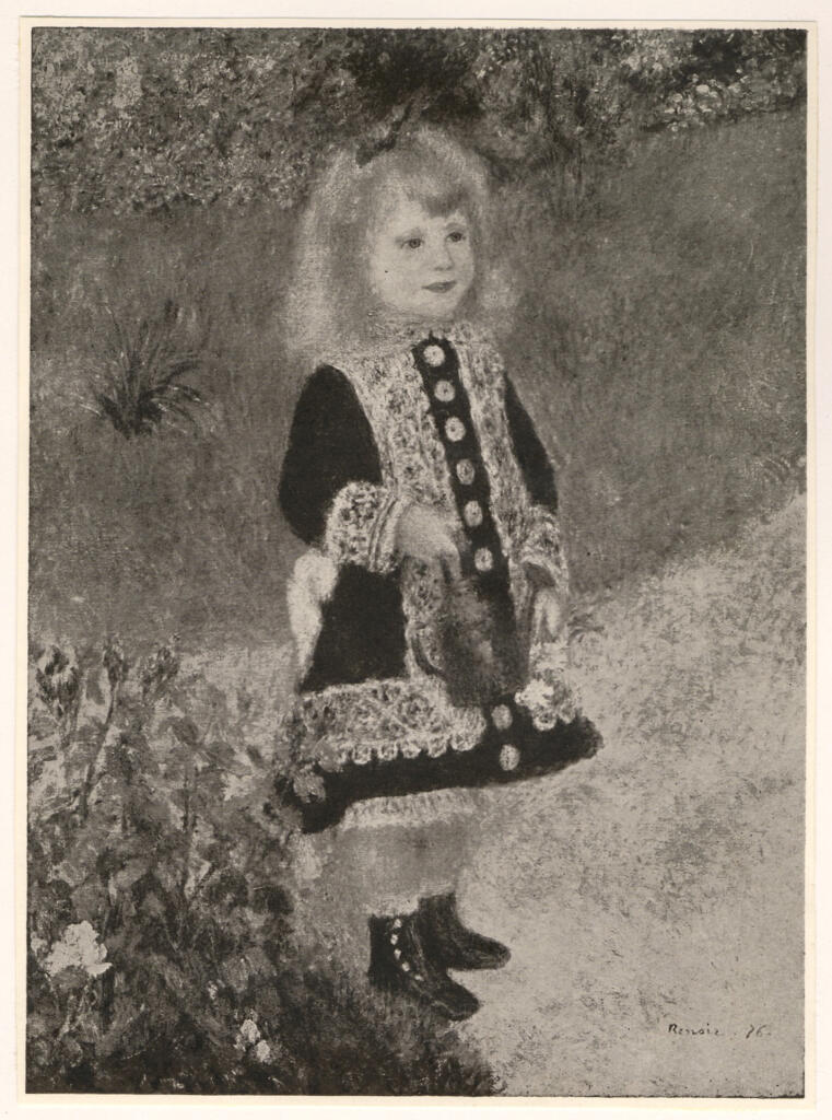 Anonimo , Renoir, Pierre Auguste - sec. XIX - Bambina con annaffiatoio , fronte