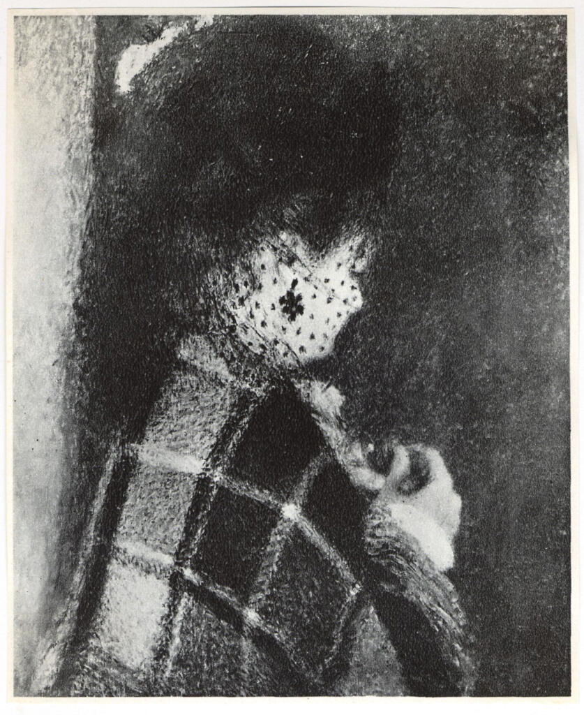 Anonimo , Renoir, Pierre Auguste - sec. XIX - Giovane donna con la veletta , fronte
