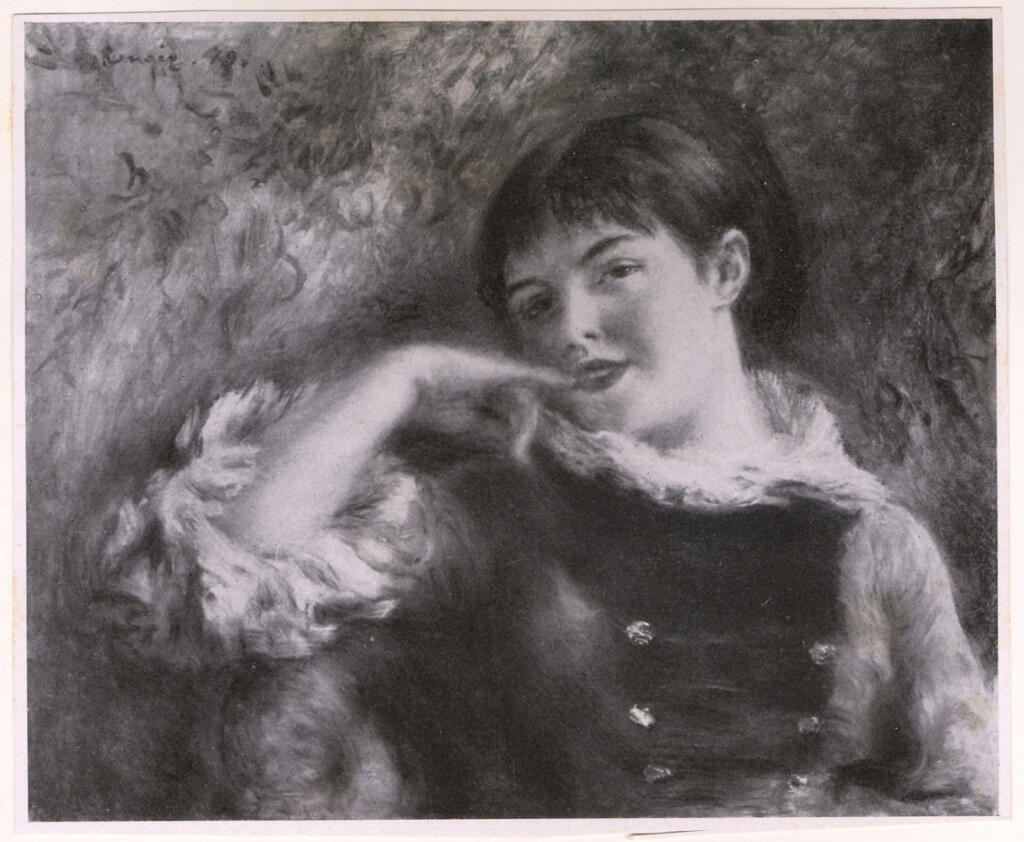Anonimo , Renoir, Pierre Auguste - sec. XIX - Donna pensosa , fronte