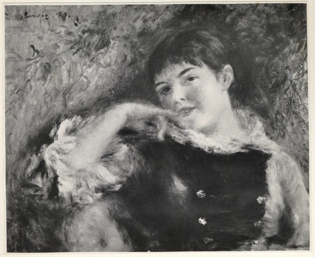 Anonimo , Renoir, Pierre Auguste - sec. XIX - Donna pensosa , fronte