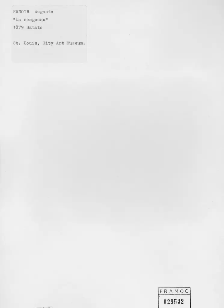 Anonimo , Renoir, Pierre Auguste - sec. XIX - Donna pensosa , retro