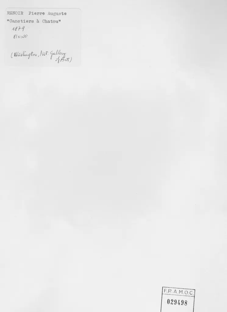 Anonimo , Renoir, Pierre Auguste - sec. XIX - Conottieri a Chatou , retro