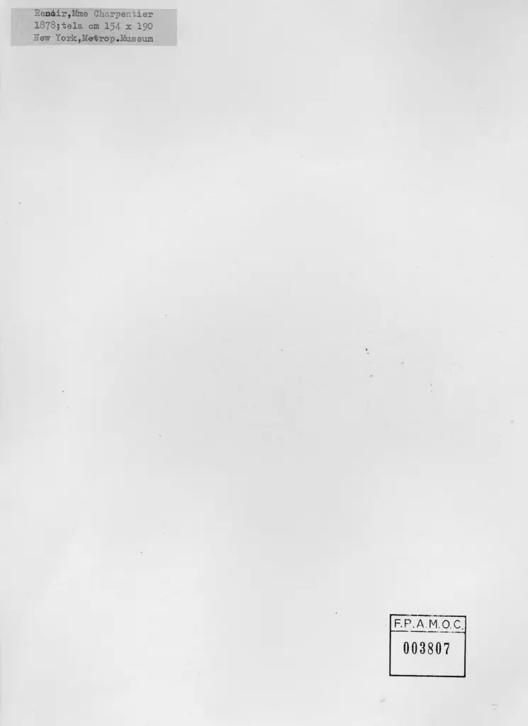 Anonimo , Renoir, Pierre Auguste - sec. XIX - Mme Charpentier , retro