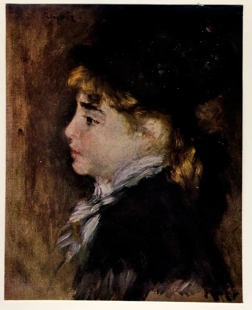 Anonimo , Renoir, Pierre Auguste - sec. XIX - Testa di donna di profilo , fronte