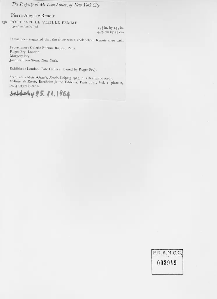 Anonimo , Renoir, Pierre Auguste - sec. XIX , retro