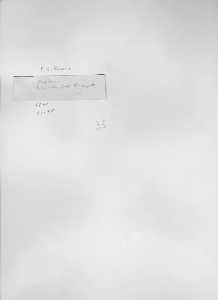 Anonimo , Renoir, Pierre Auguste - sec. XIX - Confidenze , retro