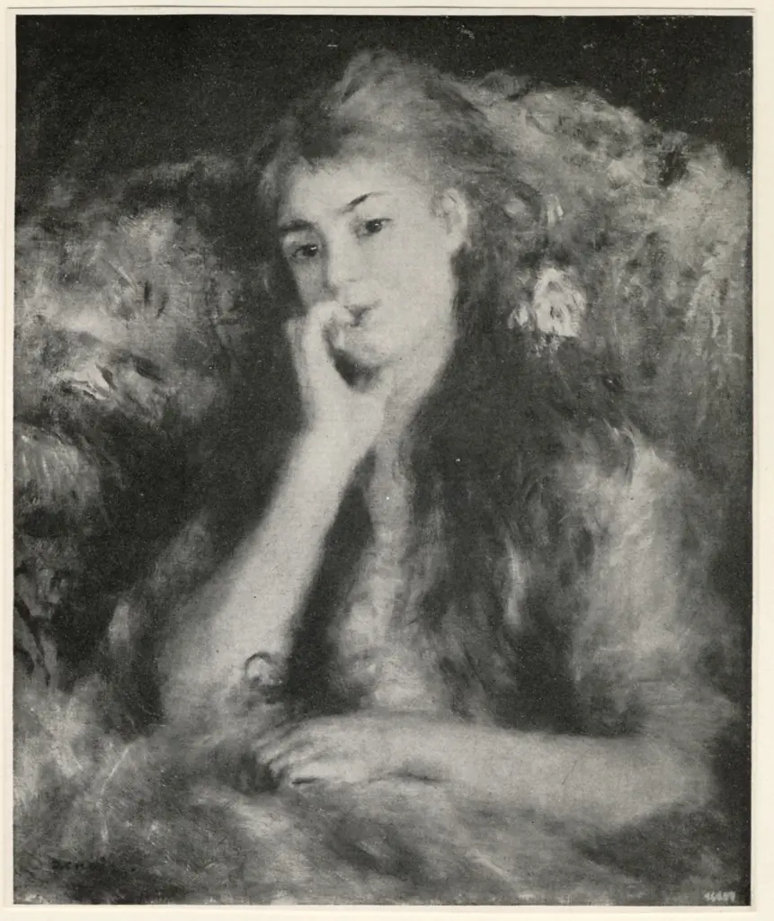 Anonimo , Renoir, Pierre Auguste - sec. XIX - Donna pensosa , fronte